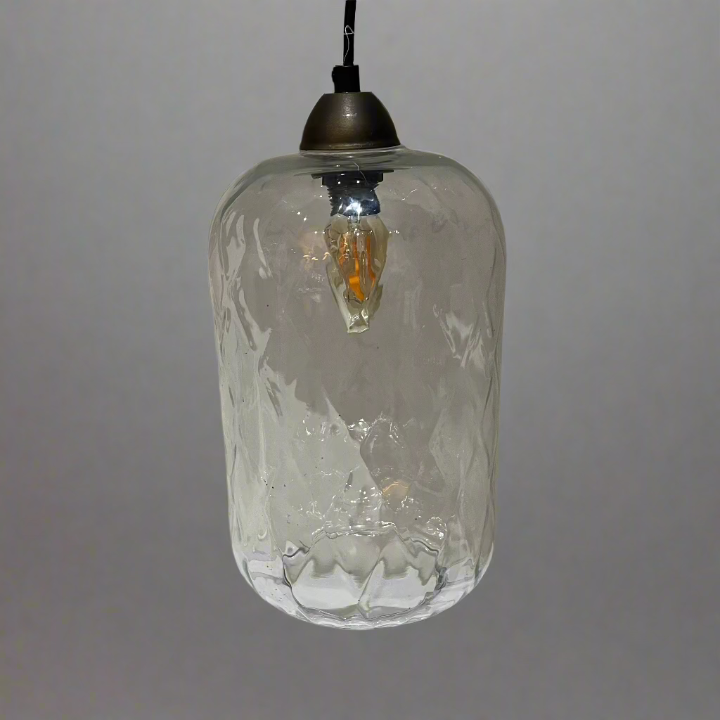 Clear glass ceiling light