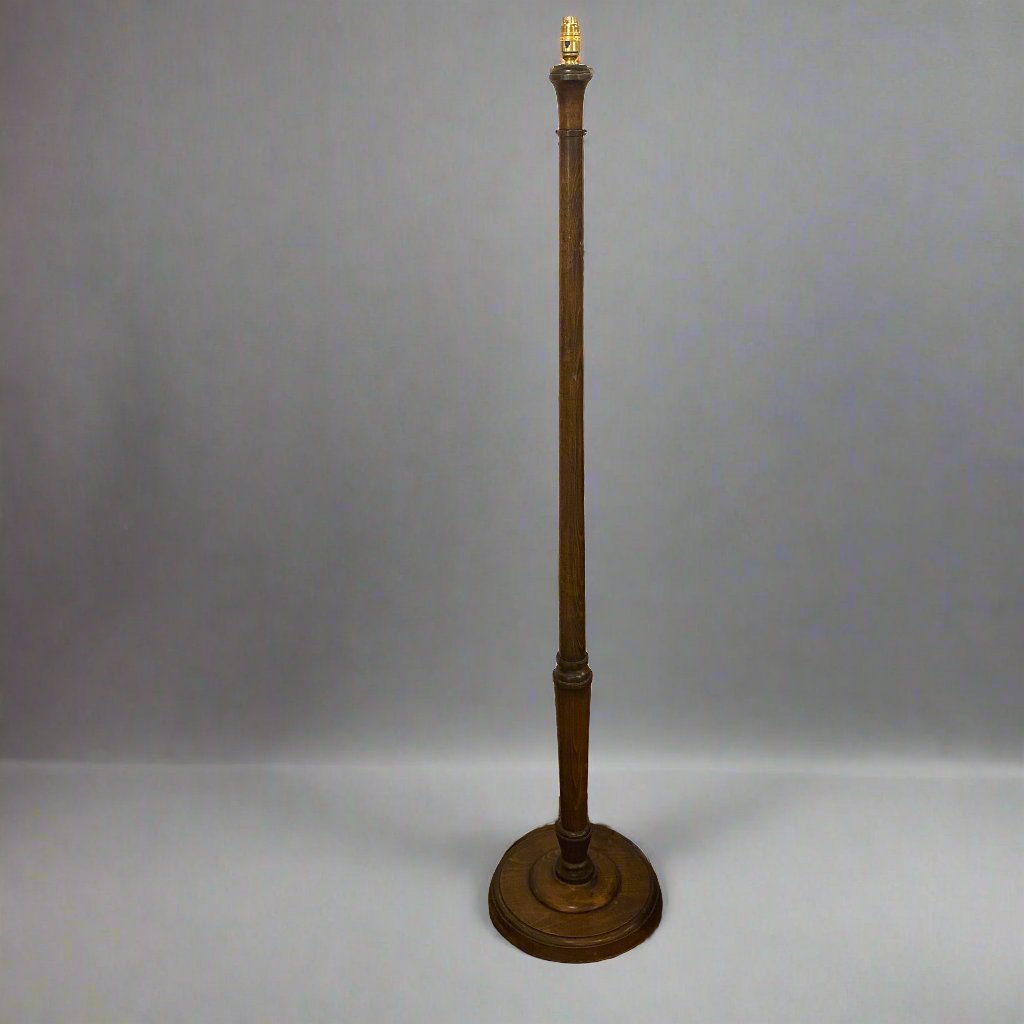 oak standard lamp