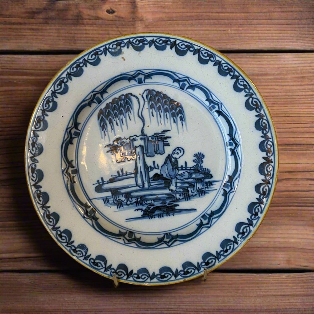 19th century english delft plate