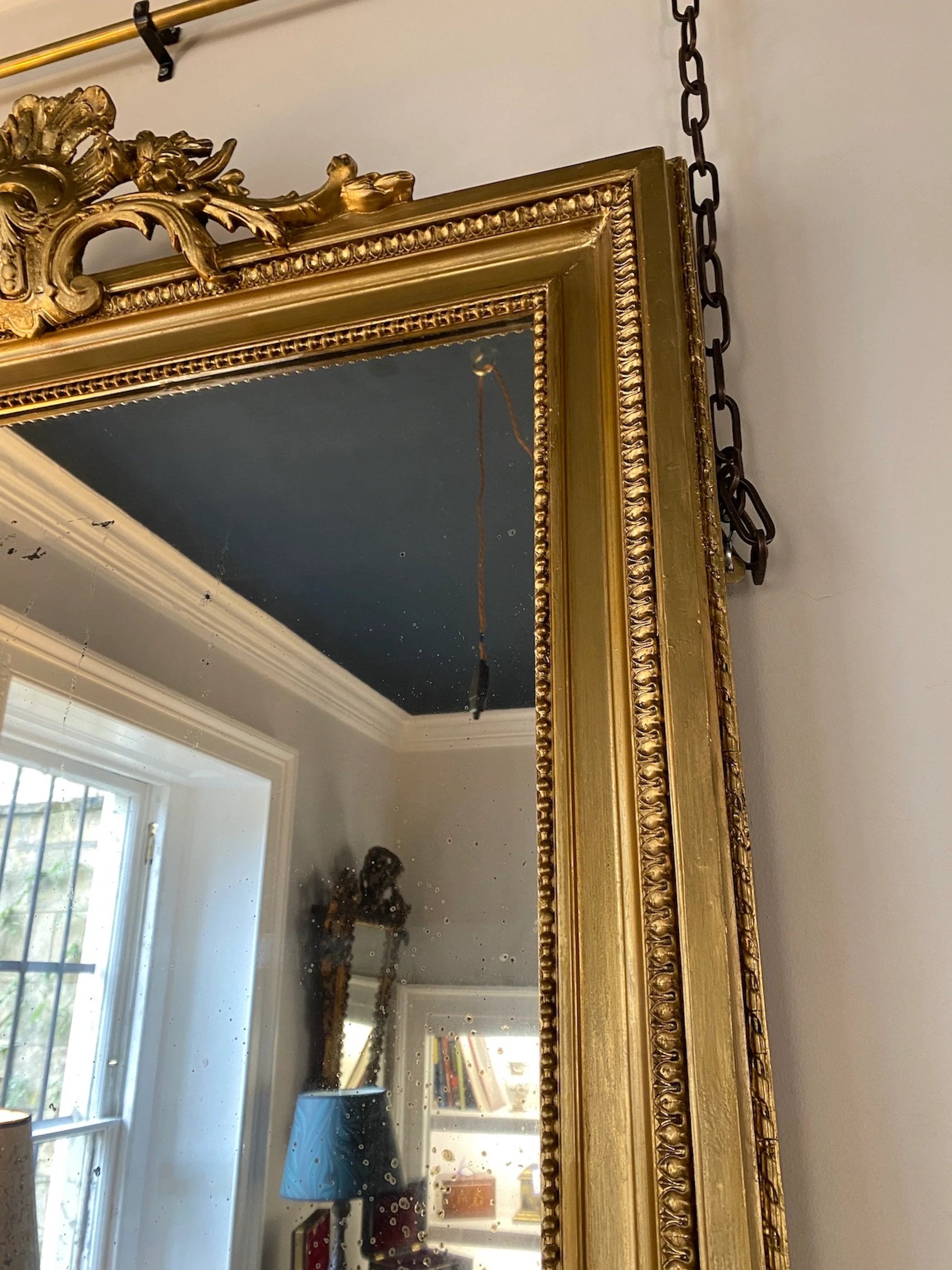 19th century overmantle mirror