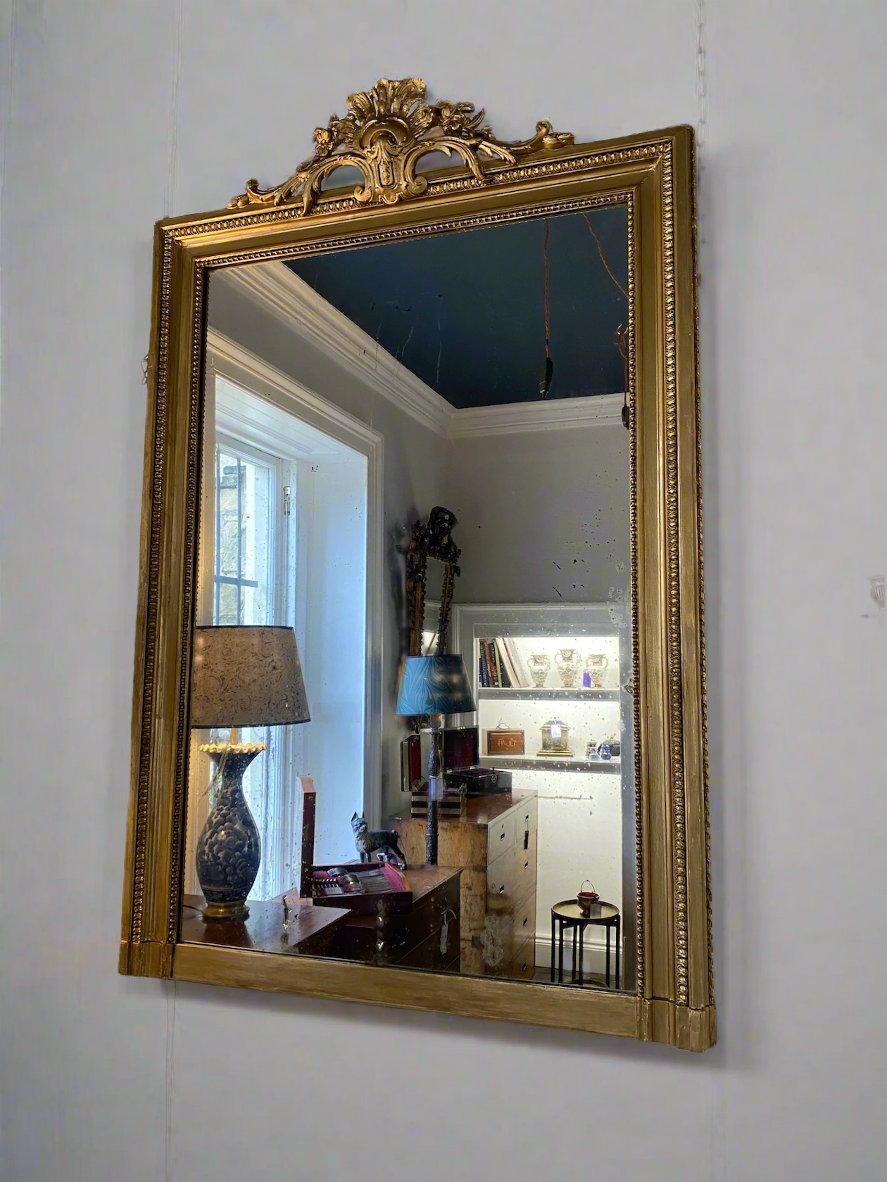 19th century overmantle mirror