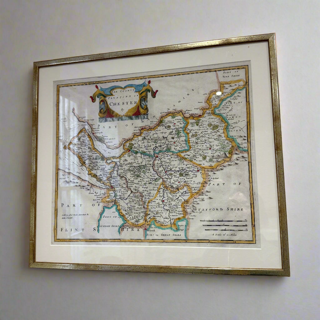 Late 17th century map of Chester by Robert Morden which appeared in Camden’s Britannia (London: Swale, Awnshaw & Churchill, 1695)