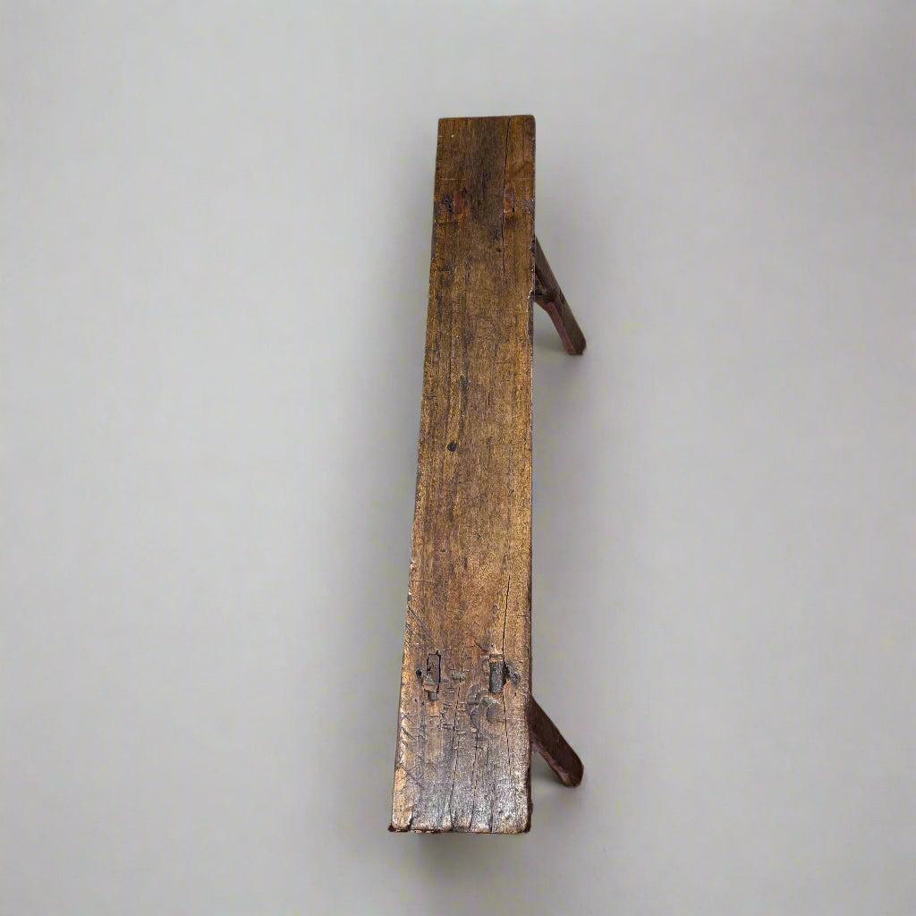 Early 19th century rustic elm bench 