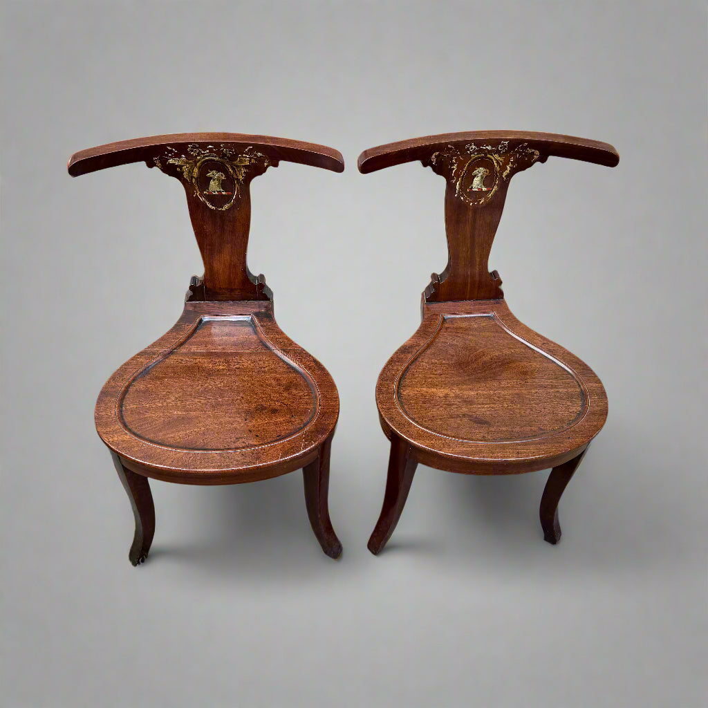 Pair of 19th century cockfighting chairs