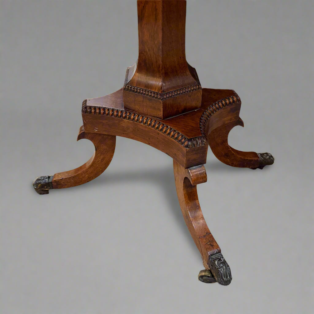 Regency rosewood rectangular side table with single drawer 