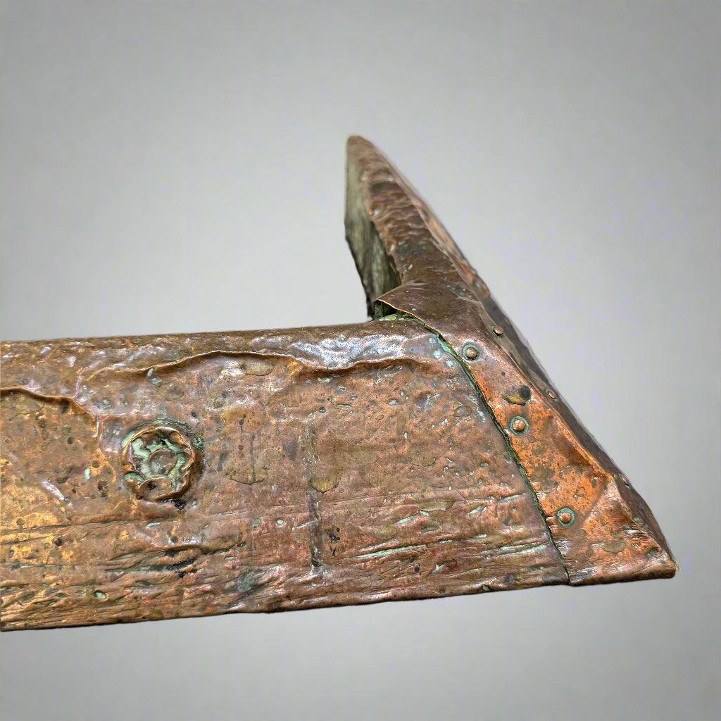 Vintage Arts & Crafts style copper fire curb 
