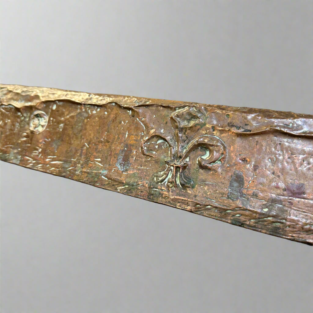 Vintage Arts & Crafts style copper fire curb 