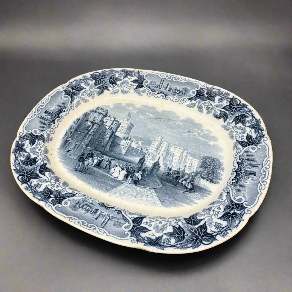 Imperial stone china circa 1880 with Windsor castle scene 