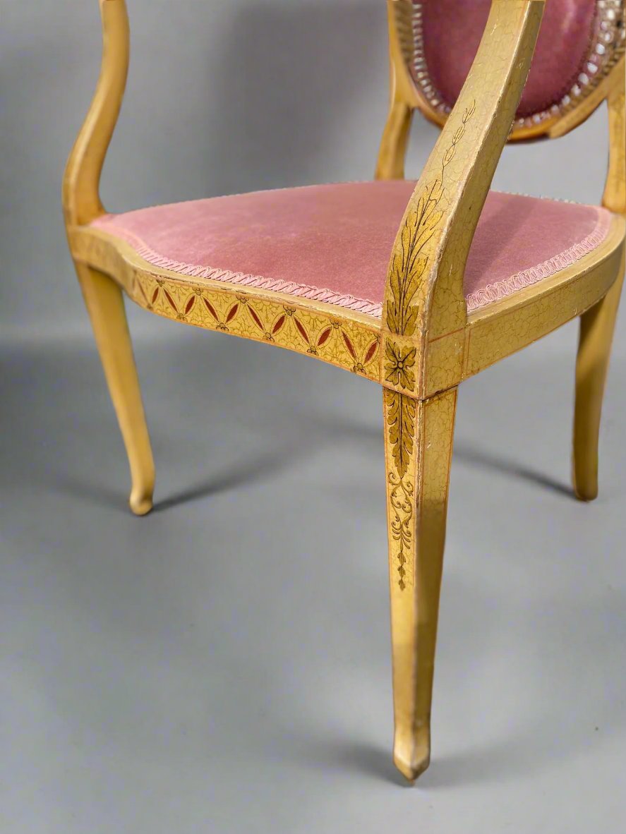 Painted body of chinoiserie chair