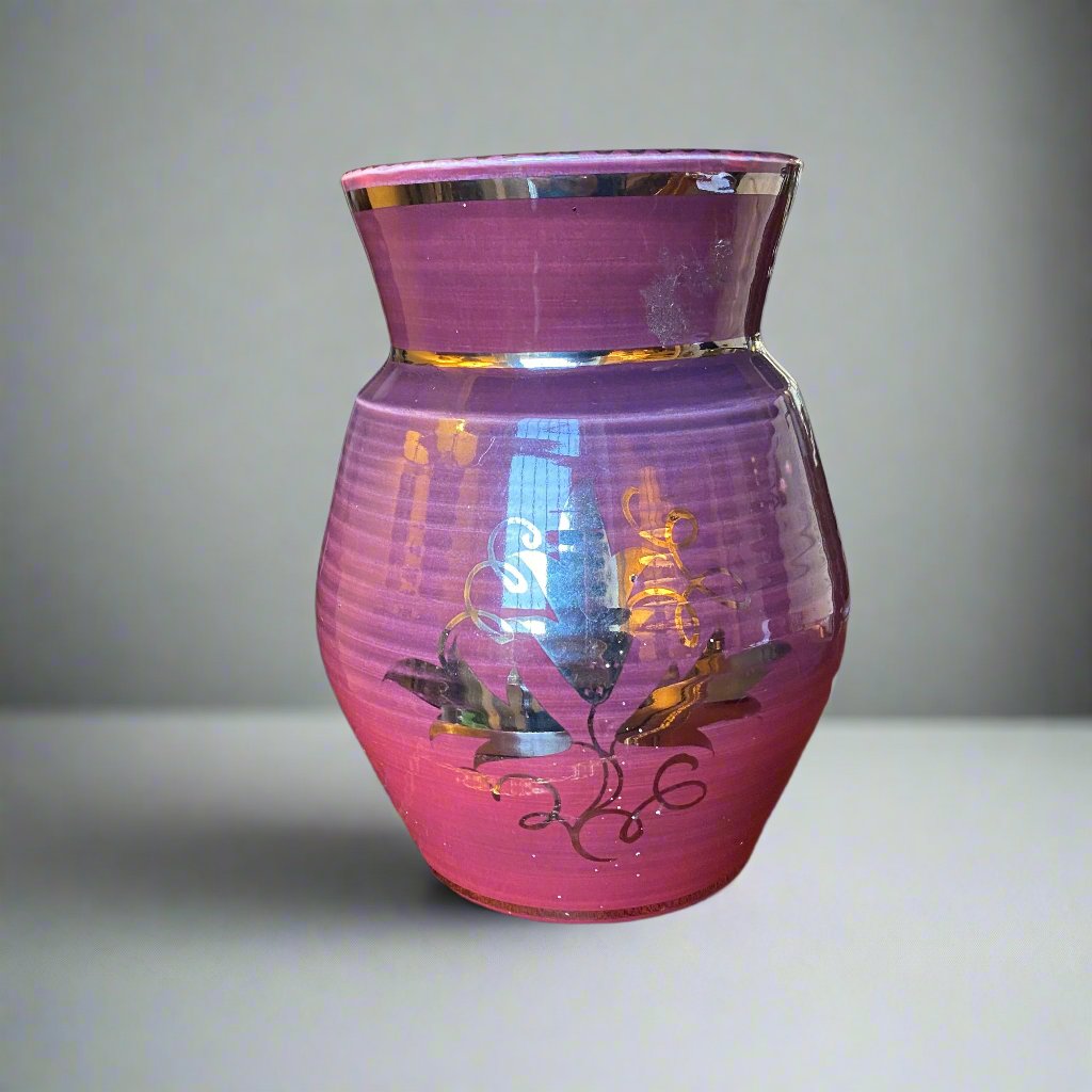 Purple lustre vase millicent taplin