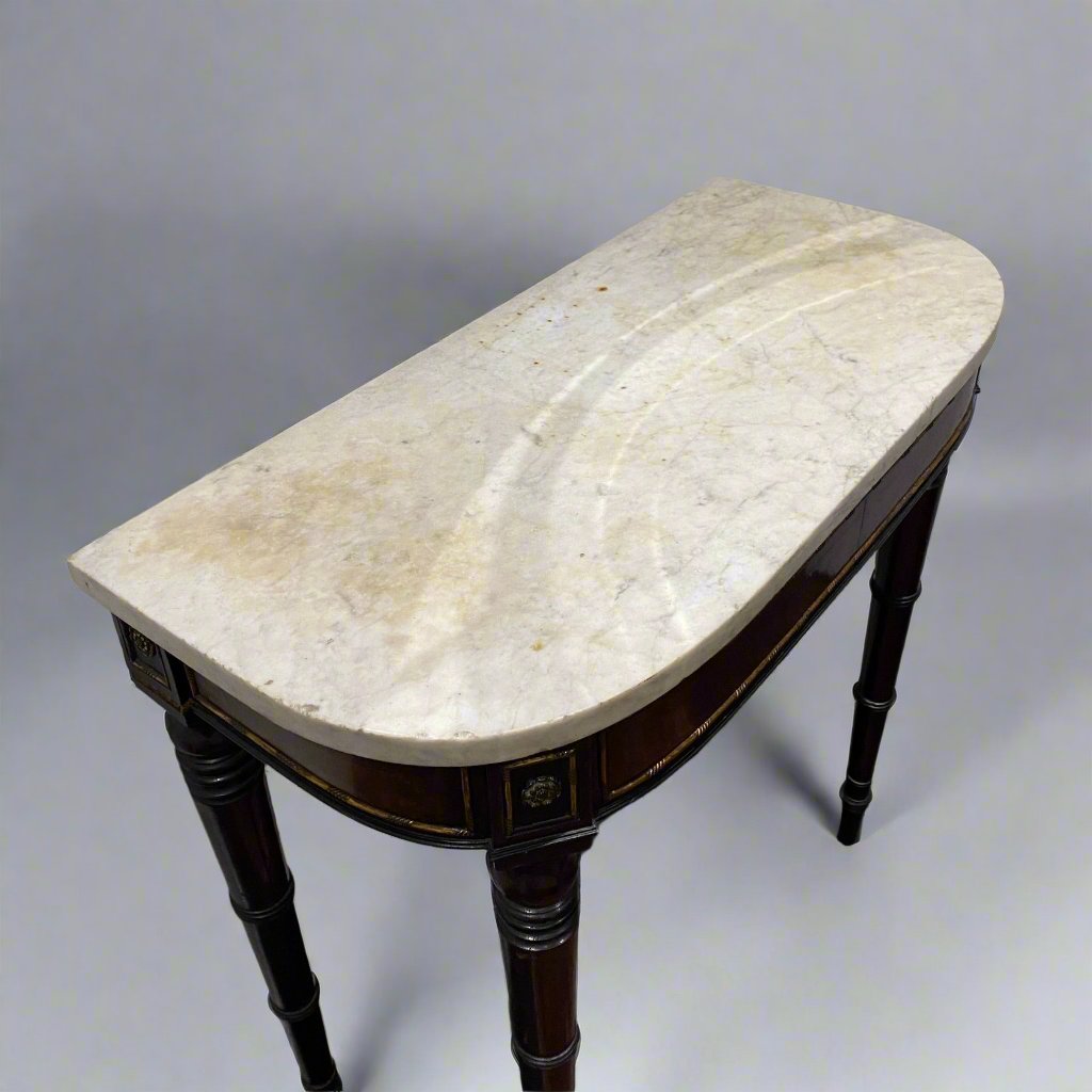 Regency marble top console table