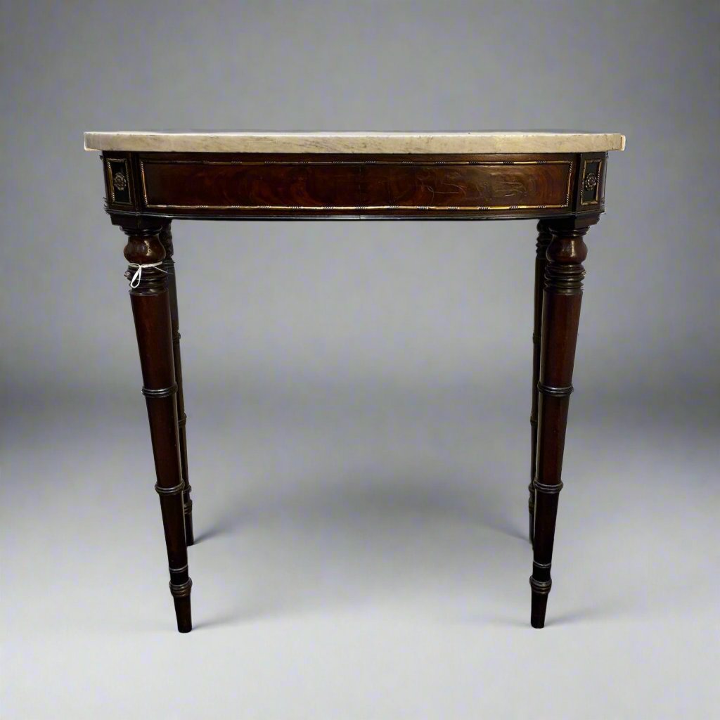 Regency marble top console table