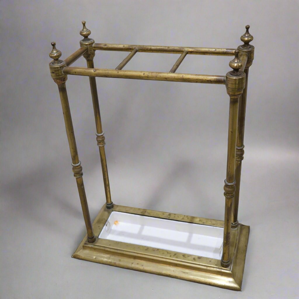 Victorian brass umbrella stand