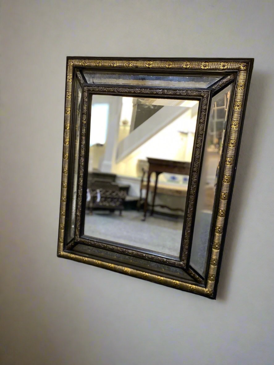 antique cushion mirror