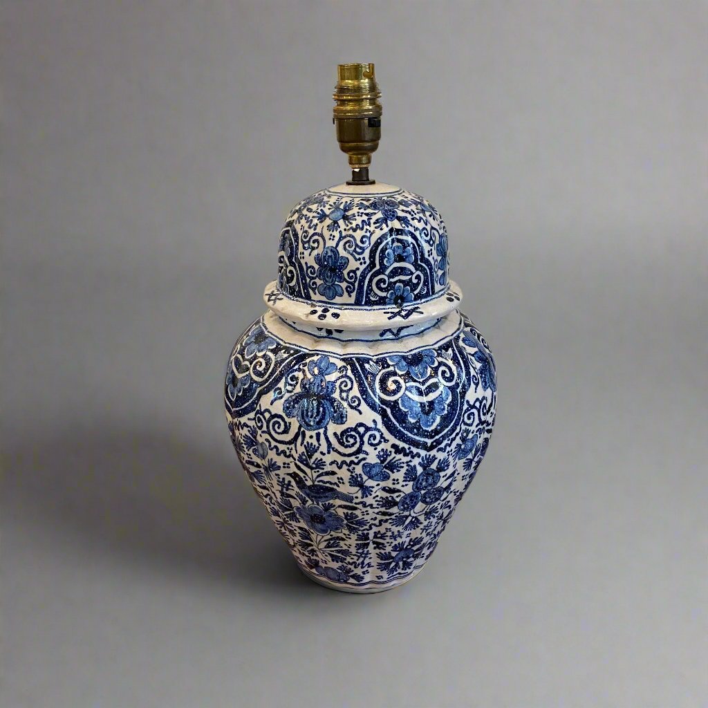 antique delft lamp