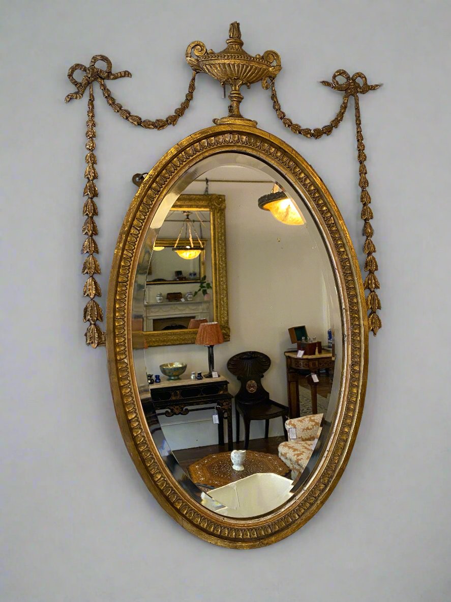 antique oval mirror