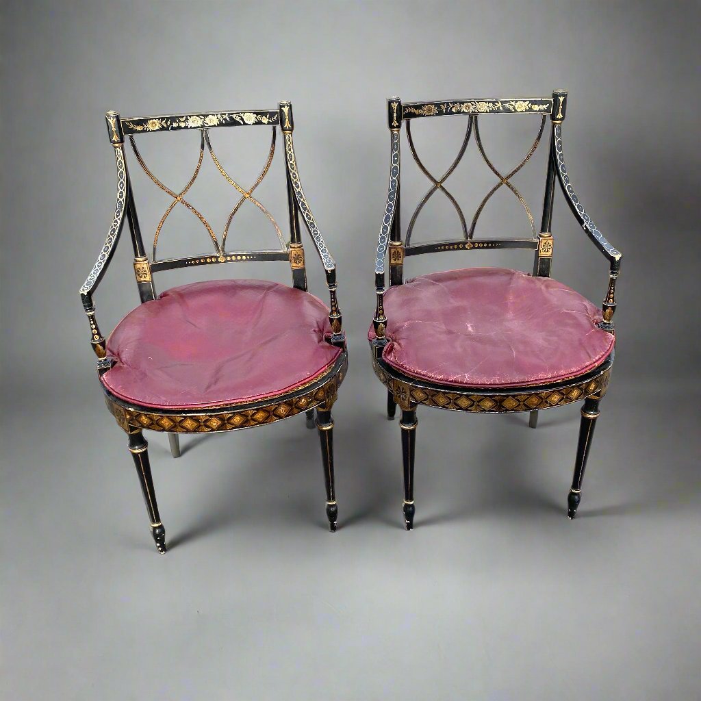 antique painted chairs