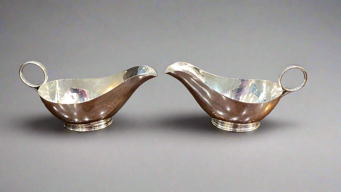 art deco sauce boats