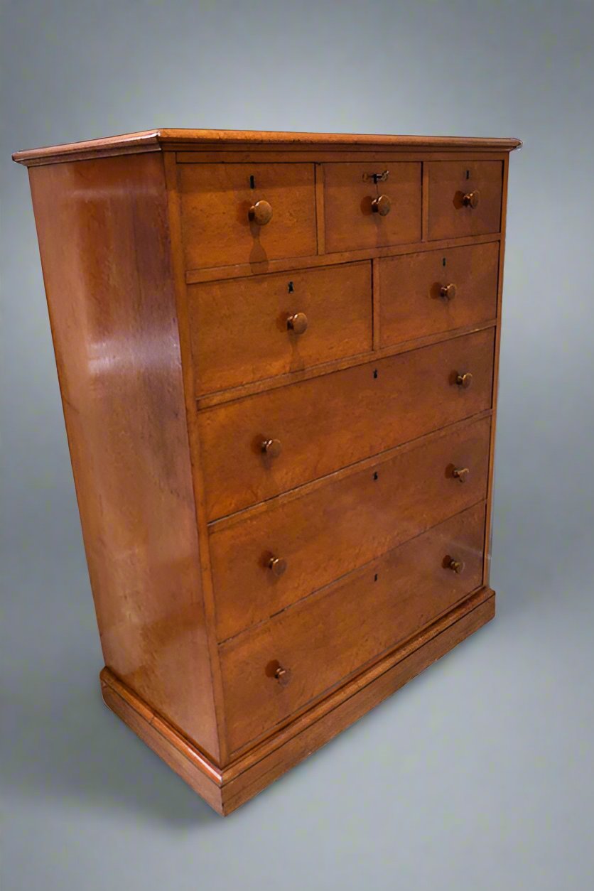 birdseye maple chest of drawers