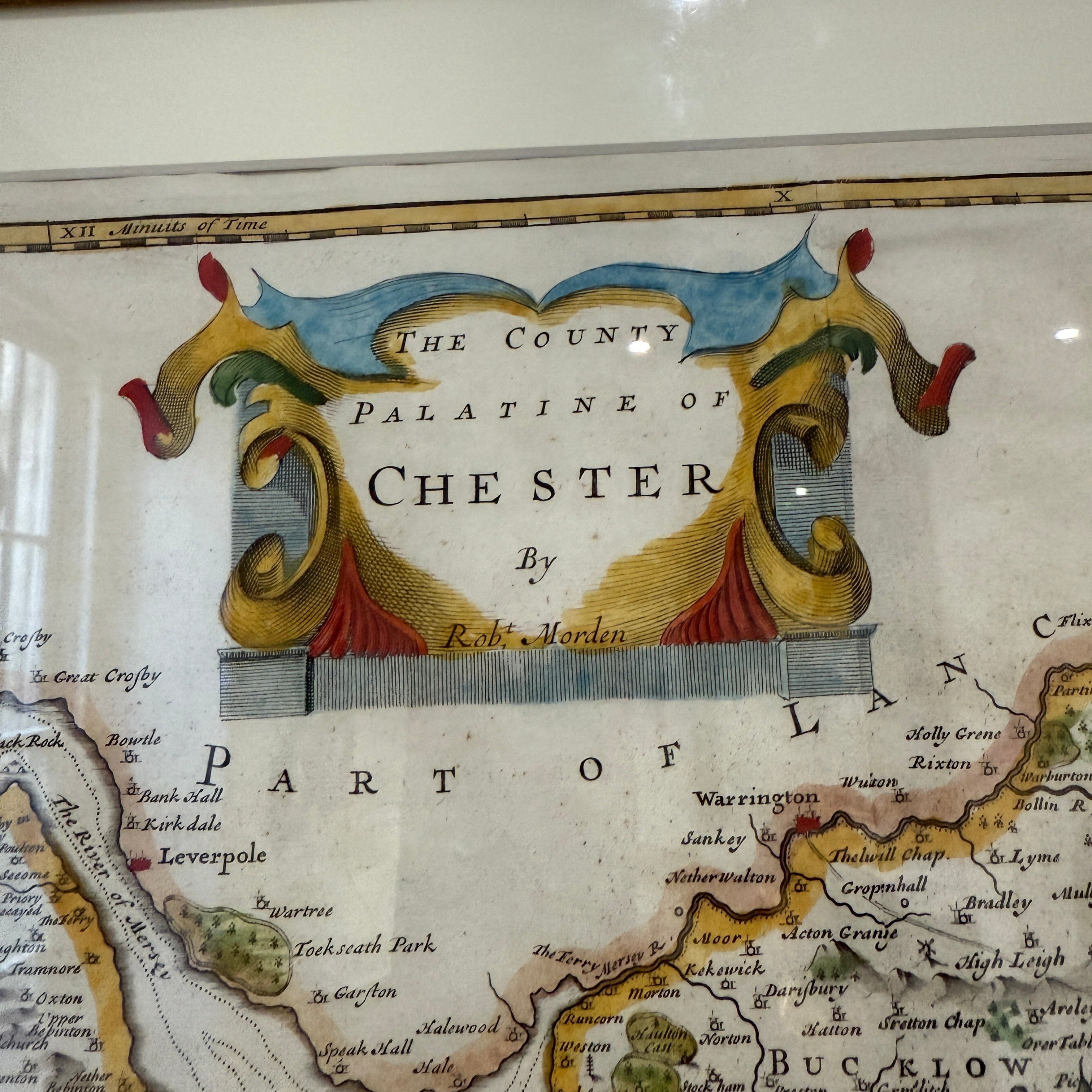 Late 17th century map of Chester by Robert Morden which appeared in Camden’s Britannia (London: Swale, Awnshaw & Churchill, 1695)