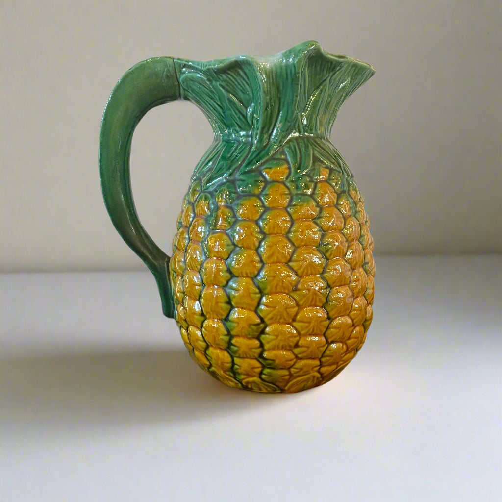 Vintage Majolica pineapple jug in perfect condition 