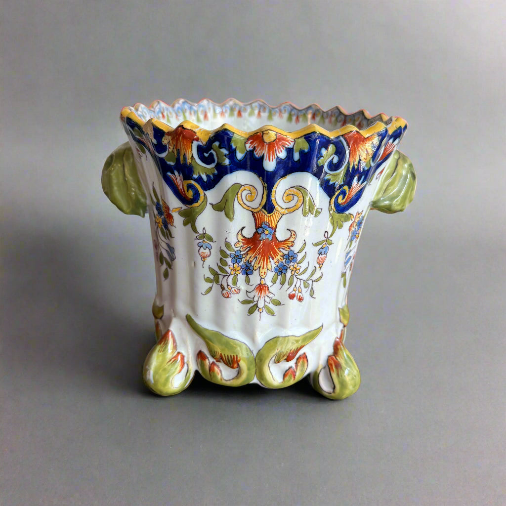 19th century Faience jardiniere