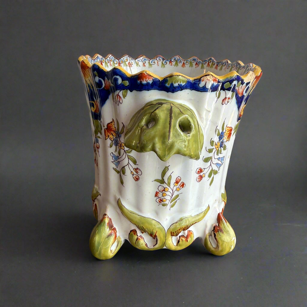 19th century Faience jardiniere