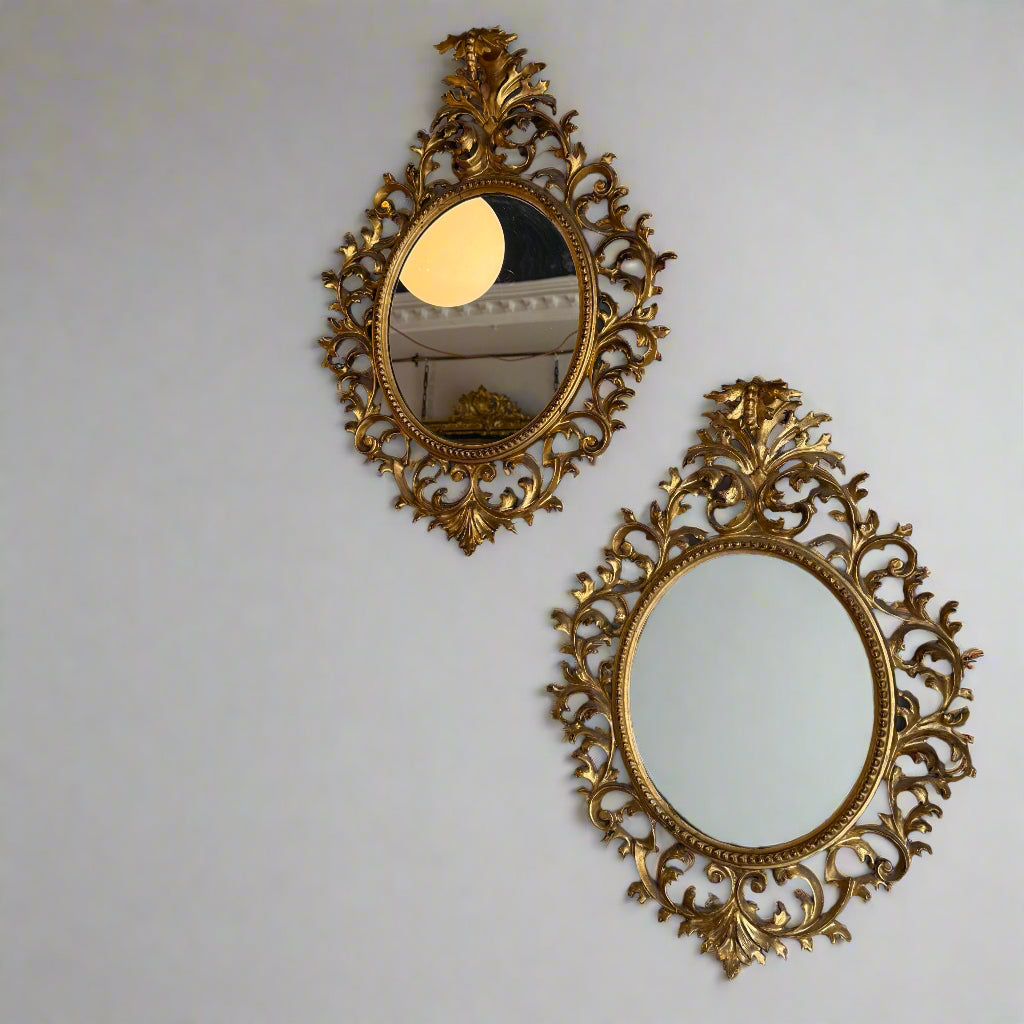 pair of gilt florentine mirrors