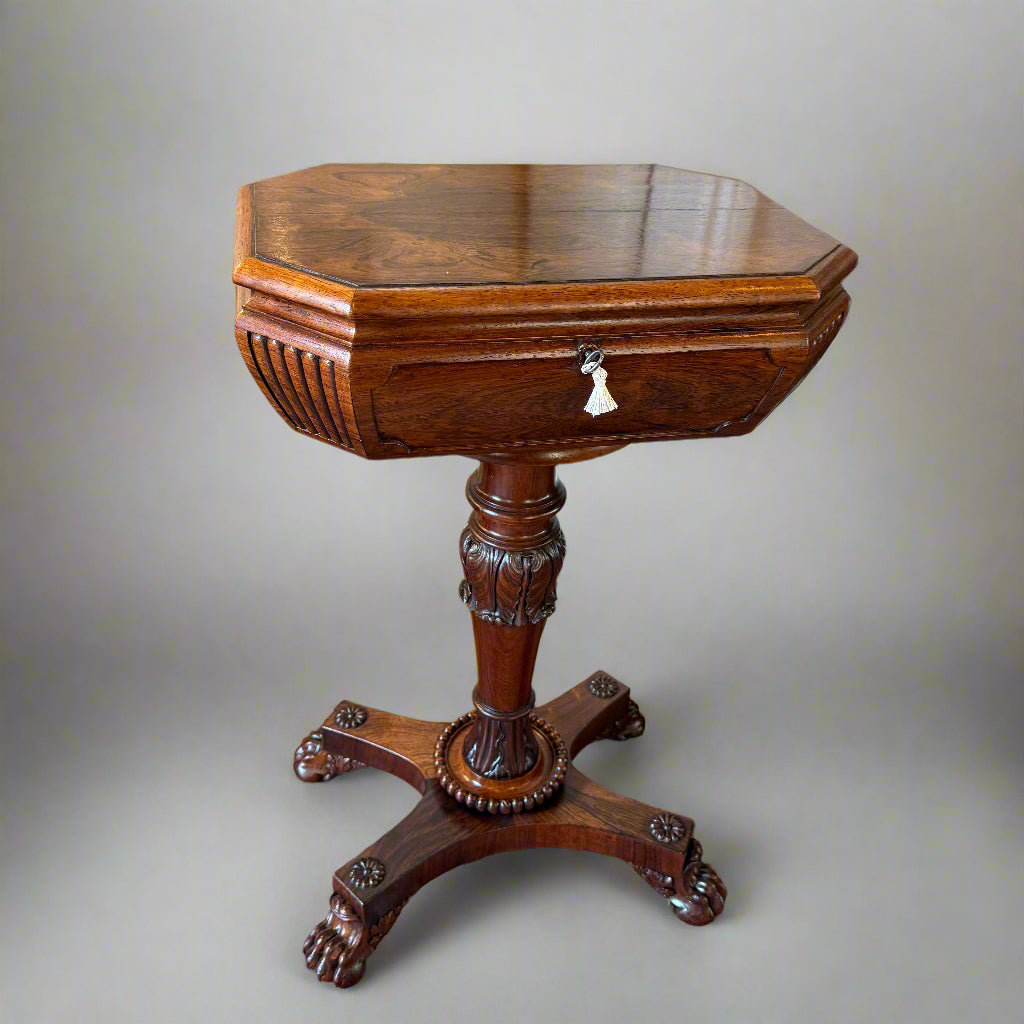 William IV rosewood teapoy circa 1830 