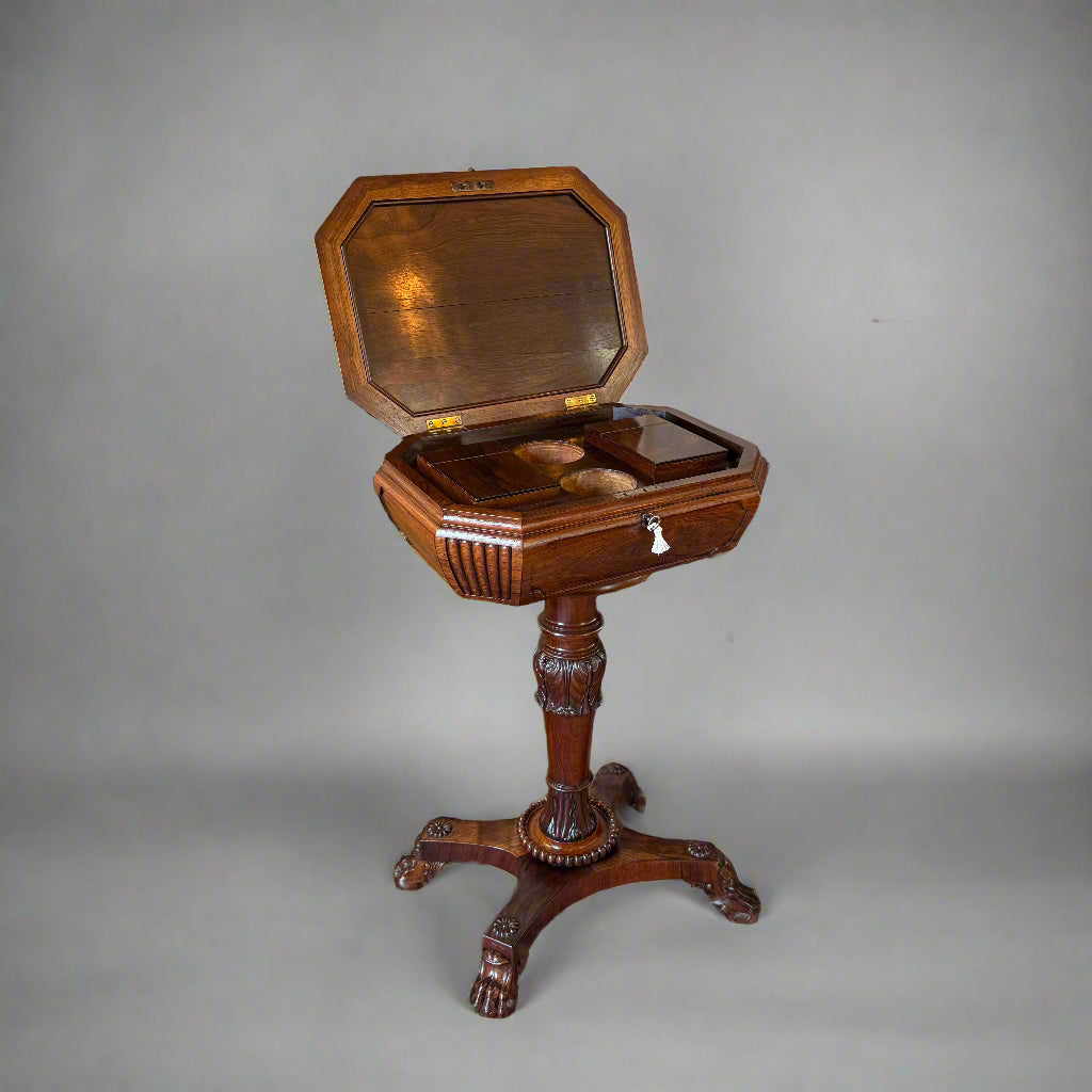 William IV rosewood teapoy circa 1830 