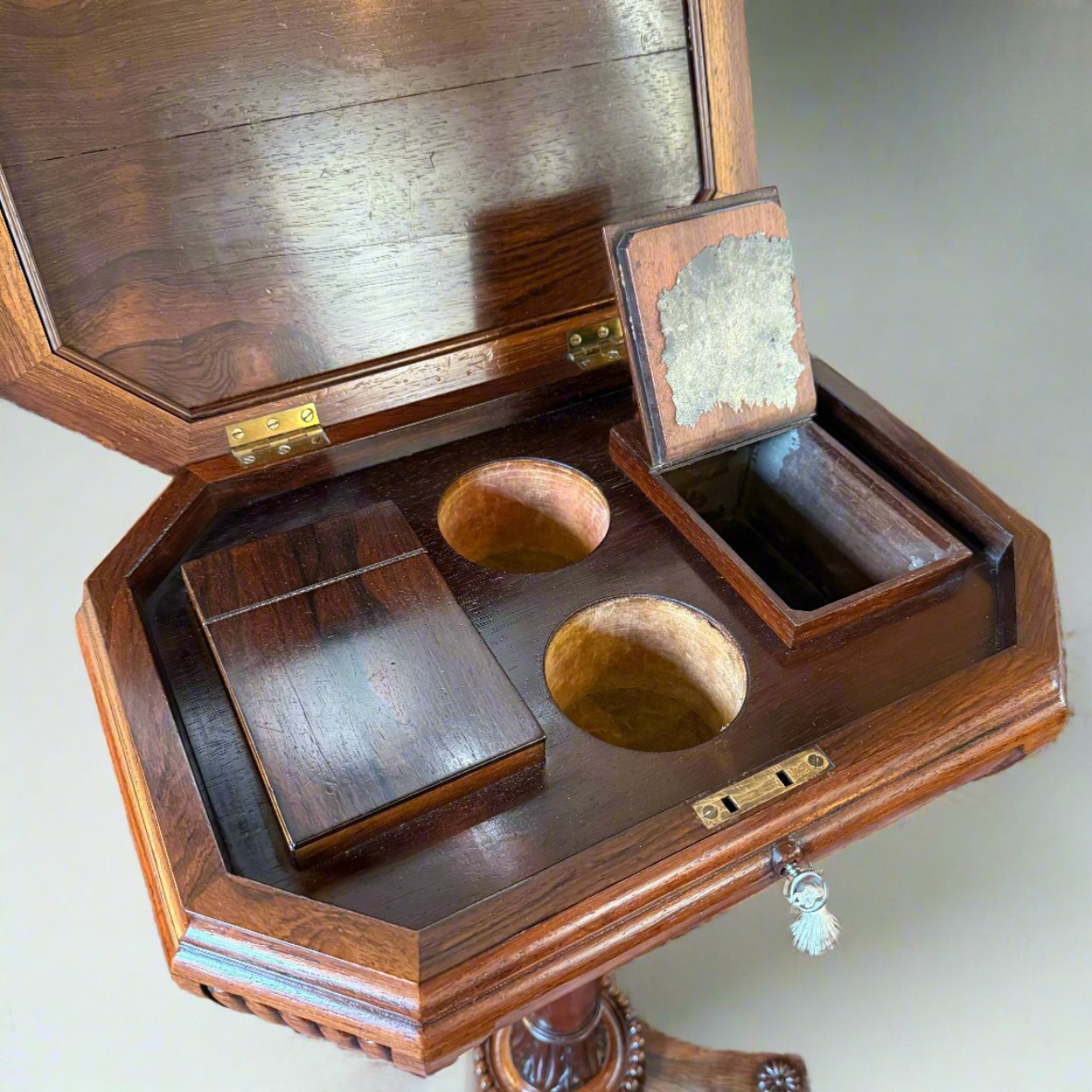 William IV rosewood teapoy circa 1830 