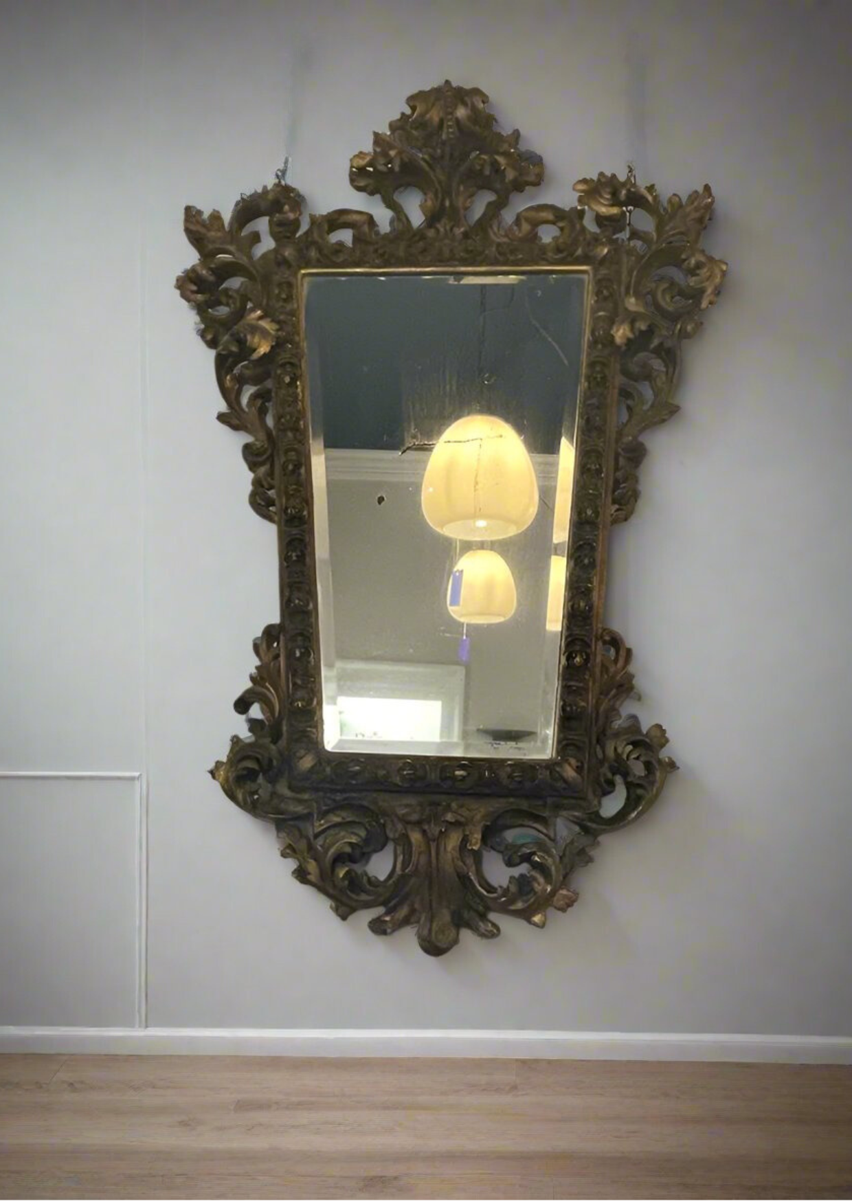 carved gothic mirror