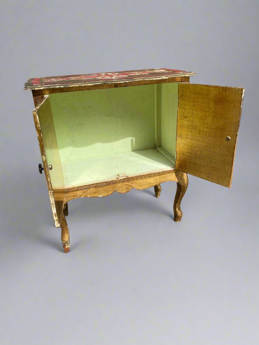 chinoiserie pine cabinet interior