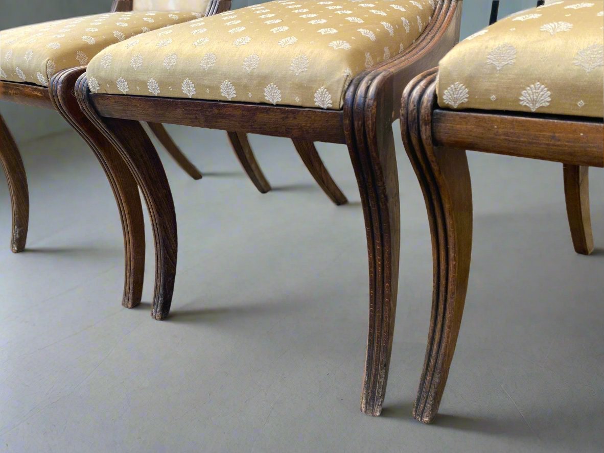 four regency dining chairs