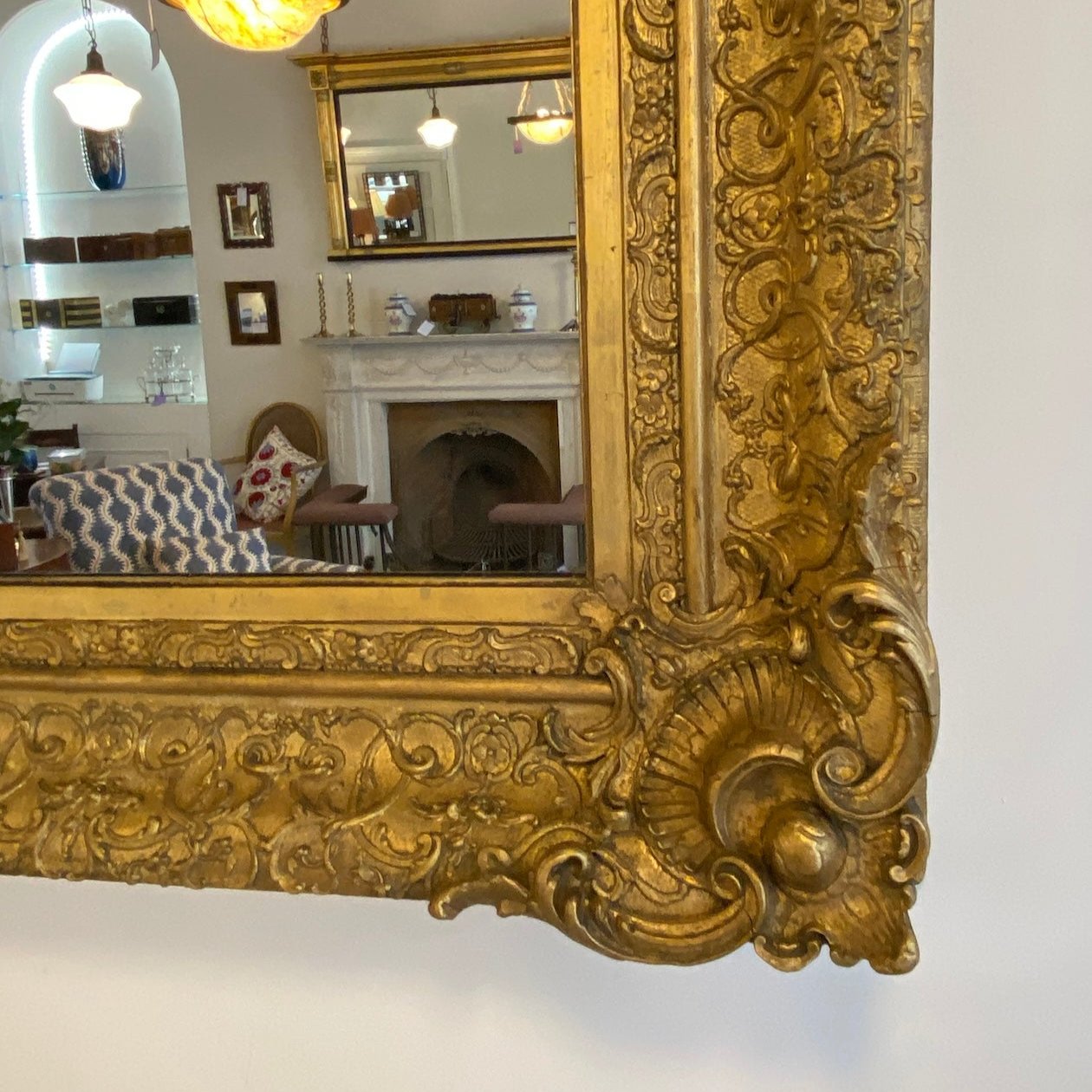 huge antique gilt wall mirror2