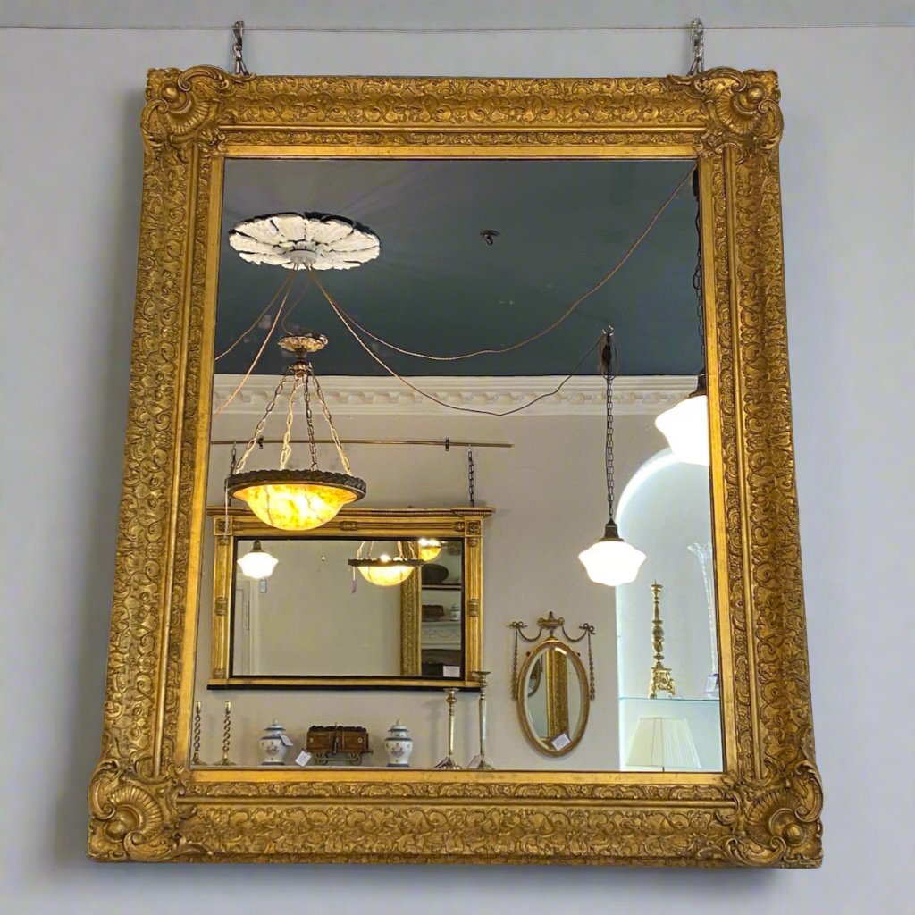 huge antique gilt wall mirror