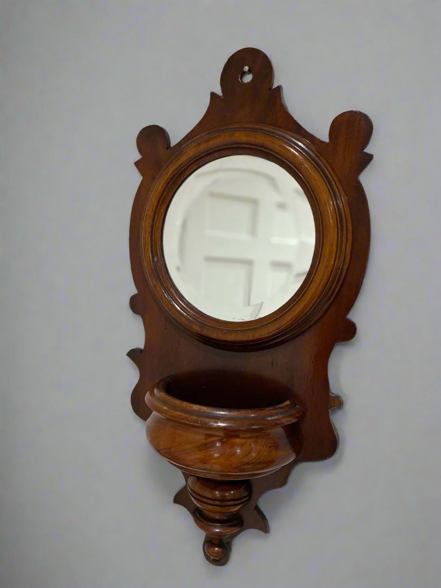 mahogany mirror with bracket