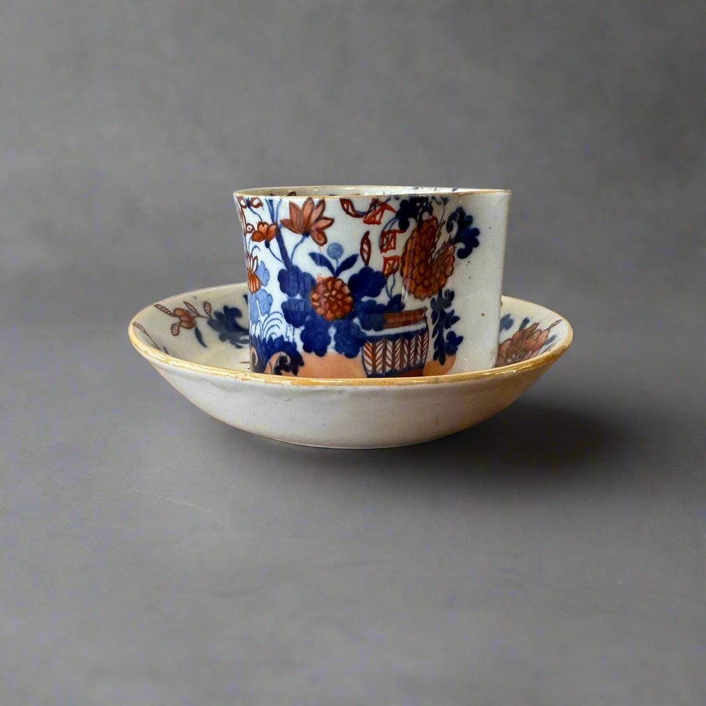 masons ironstone custard cup saucer