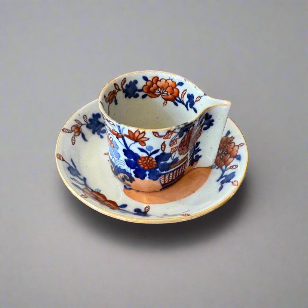 masons ironstone custard cup saucer