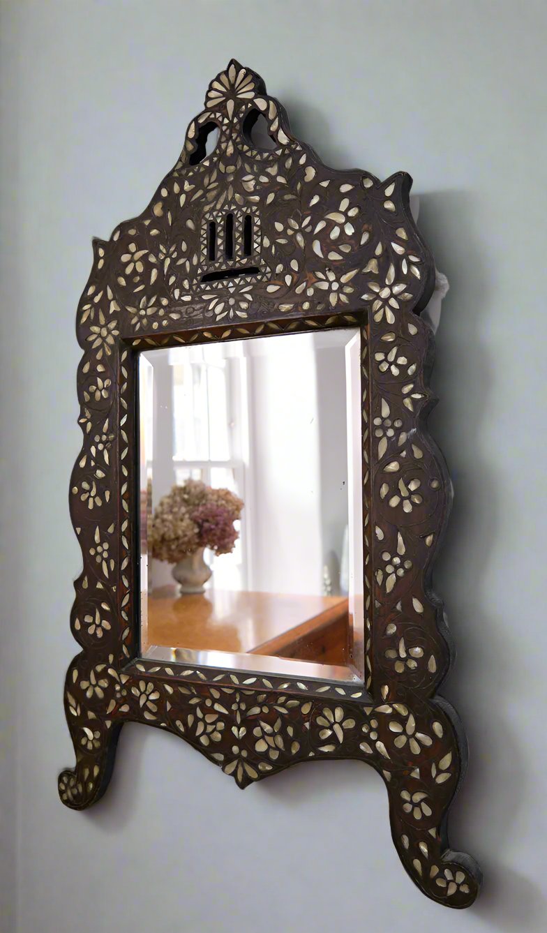 mother of pearl inlaid mirror