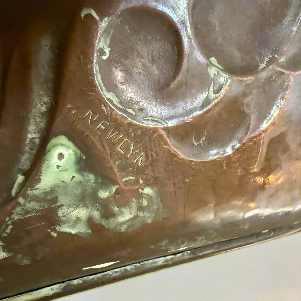 Late 19th century Arts & Crafts copper tray made by the Newlyn school