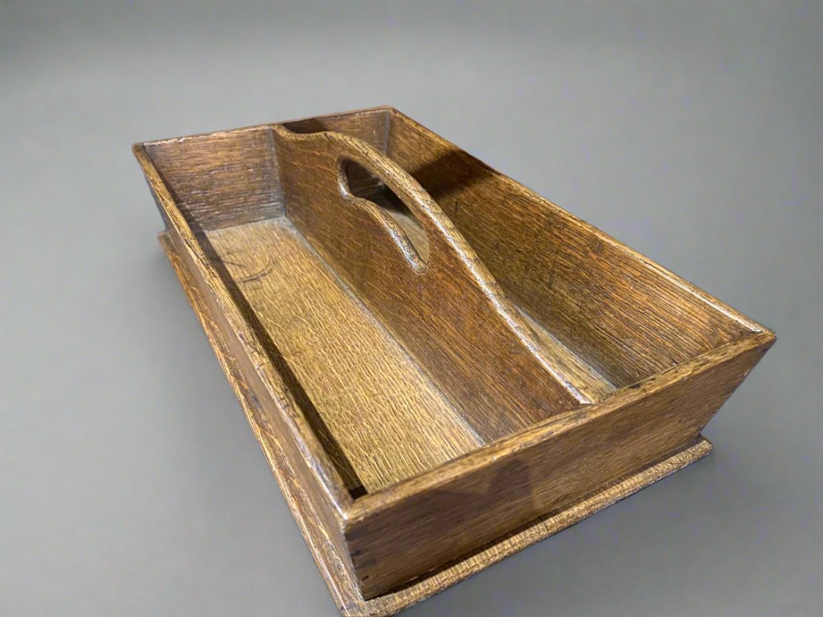 oak cutlery tray