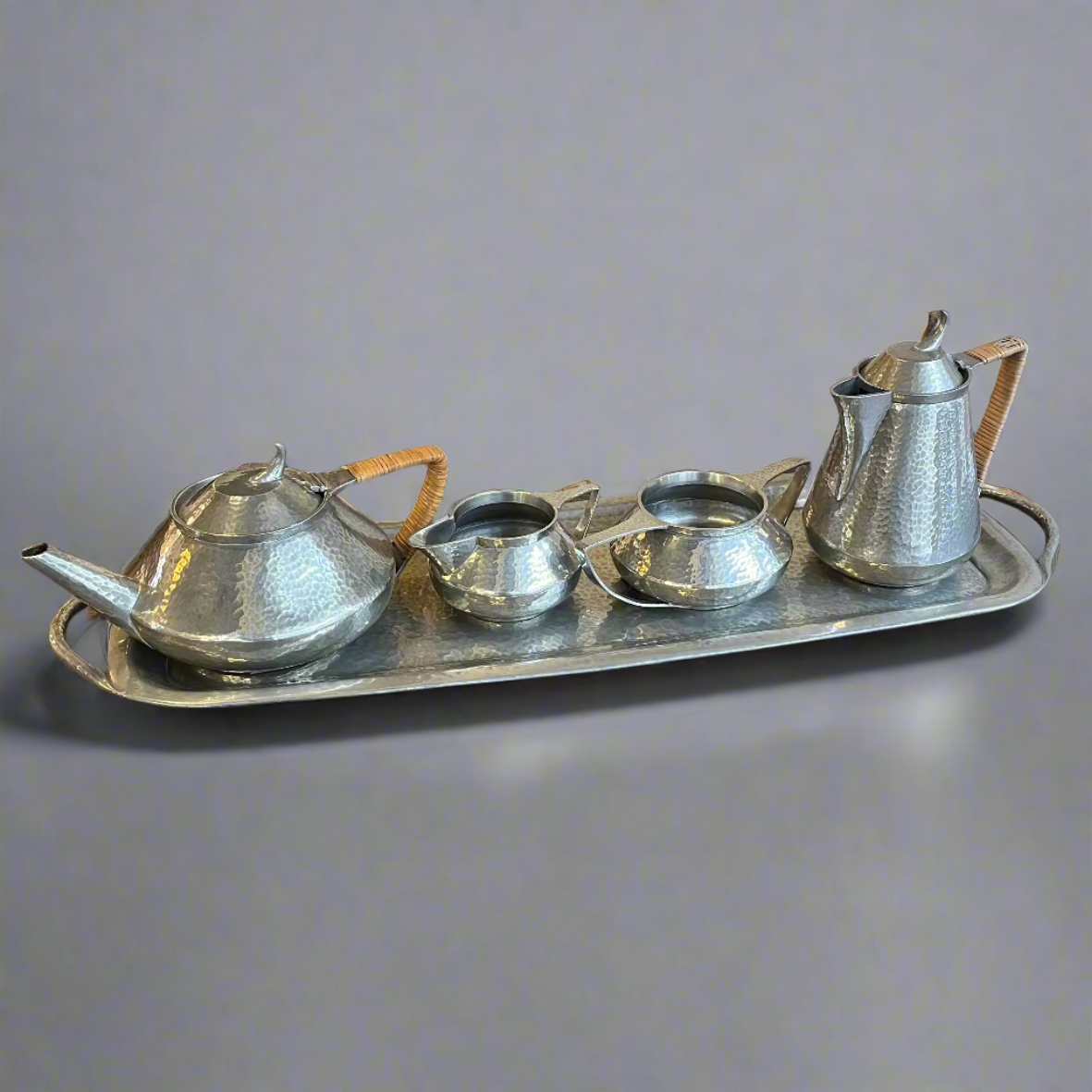 roundhead leadless pewter teaset