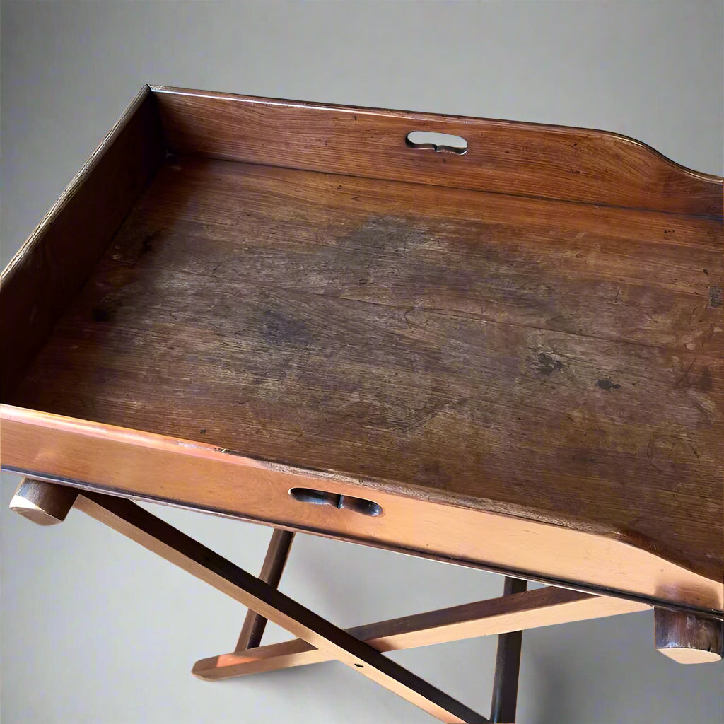 19th century mahogany butler's tray 
