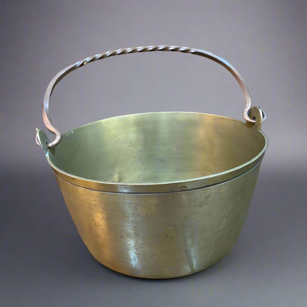 victorian brass jam pot